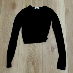 Hollister light sweater shirt with twist front